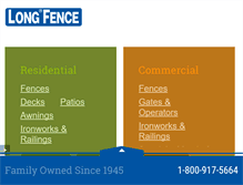 Tablet Screenshot of longfence.com